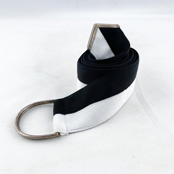 Golden Goose Accessories - Golden Goose Two Tone Black & White Belt D Ring